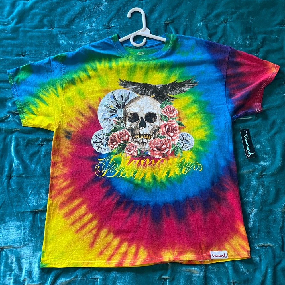 Diamond Supply Skull N Crown Tie Dye Shirt